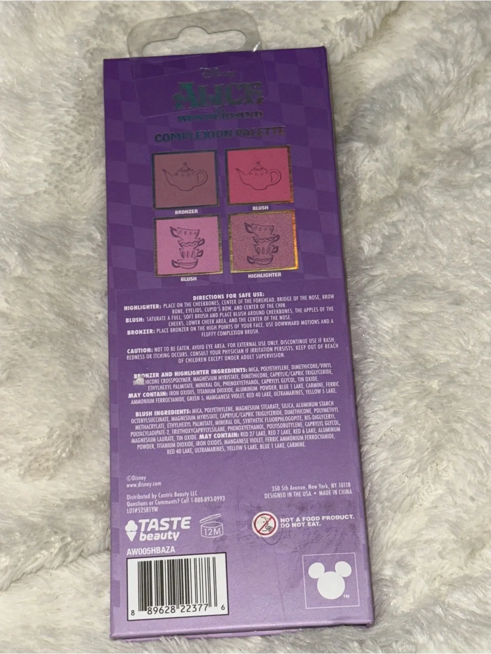 Disney Alice in Wonderland Palette - Purple & Blue Artwork